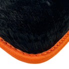 Black Sheepskin Floor Mats for Rolls-Royce Cullinan | Orange Trim - AutoWin