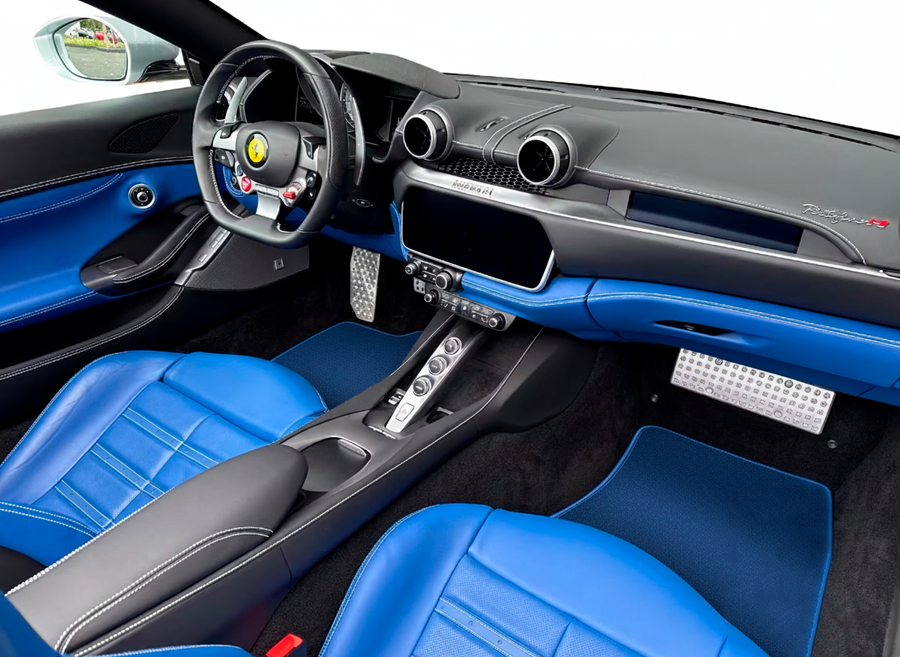 Mørk Blå Bilmatter for Ferrari Portofino (2018-2023)