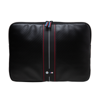 BMW Carbon & Red Stripe Laptop Sleeve 14" – Black | M Collection, Eco-Leather & Nylon