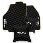 Premium Black Leather Floor Mats for Ferrari 458 Spider (2012-2015)