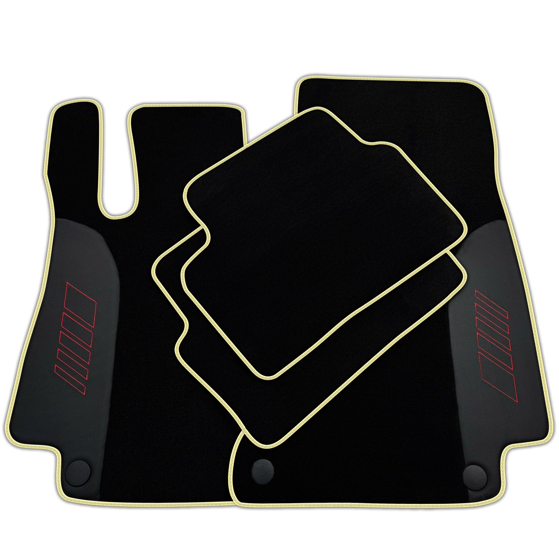 Black Floor Mats For Mercedes Benz C-Class C205 Coupe (2015-2018) | AutoWin Edition