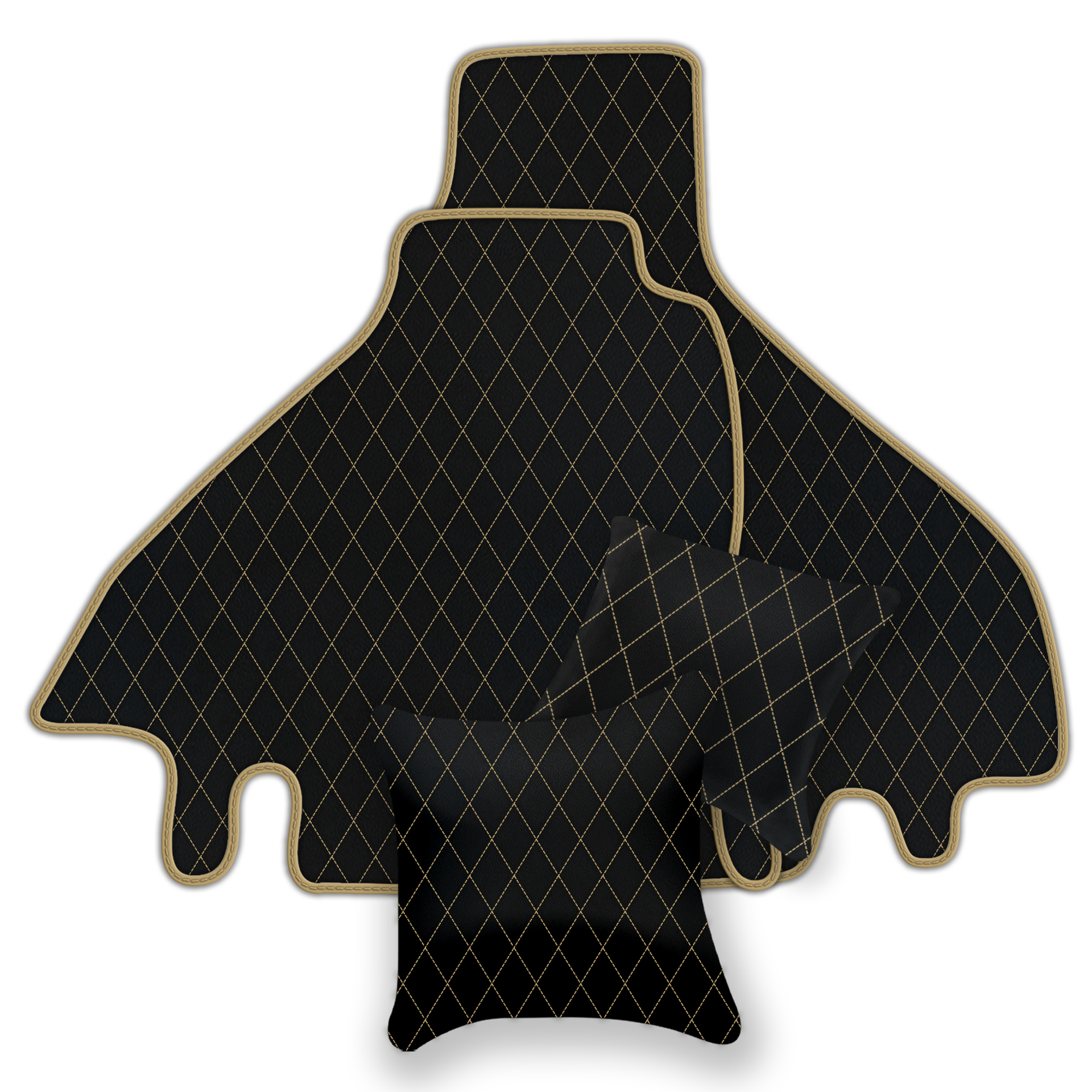 Premium Black Leather Floor Mats for Ferrari 512 TR (1992-1994)