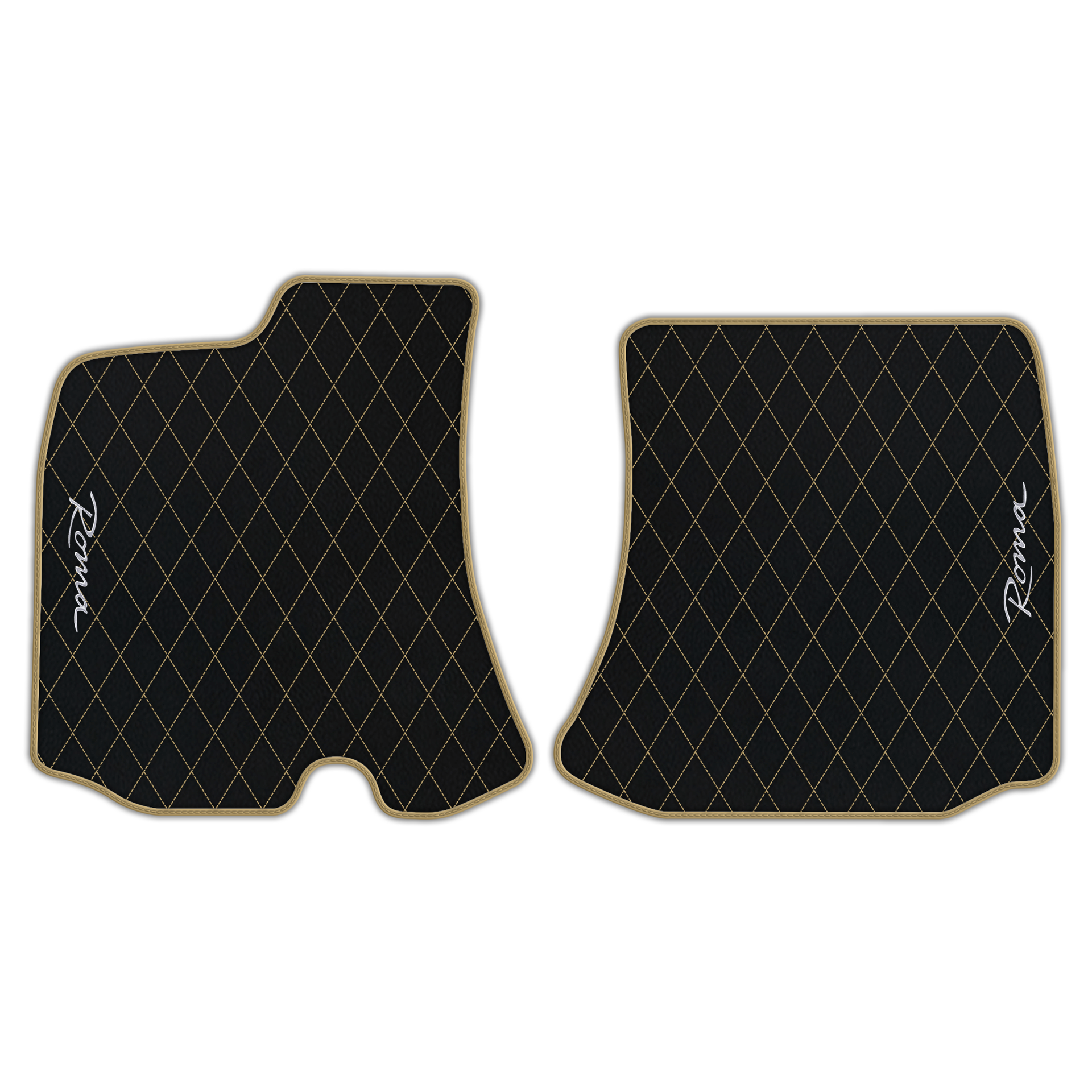 Premium Black Leather Floor Mats for Ferrari Portofino (2018-2023)