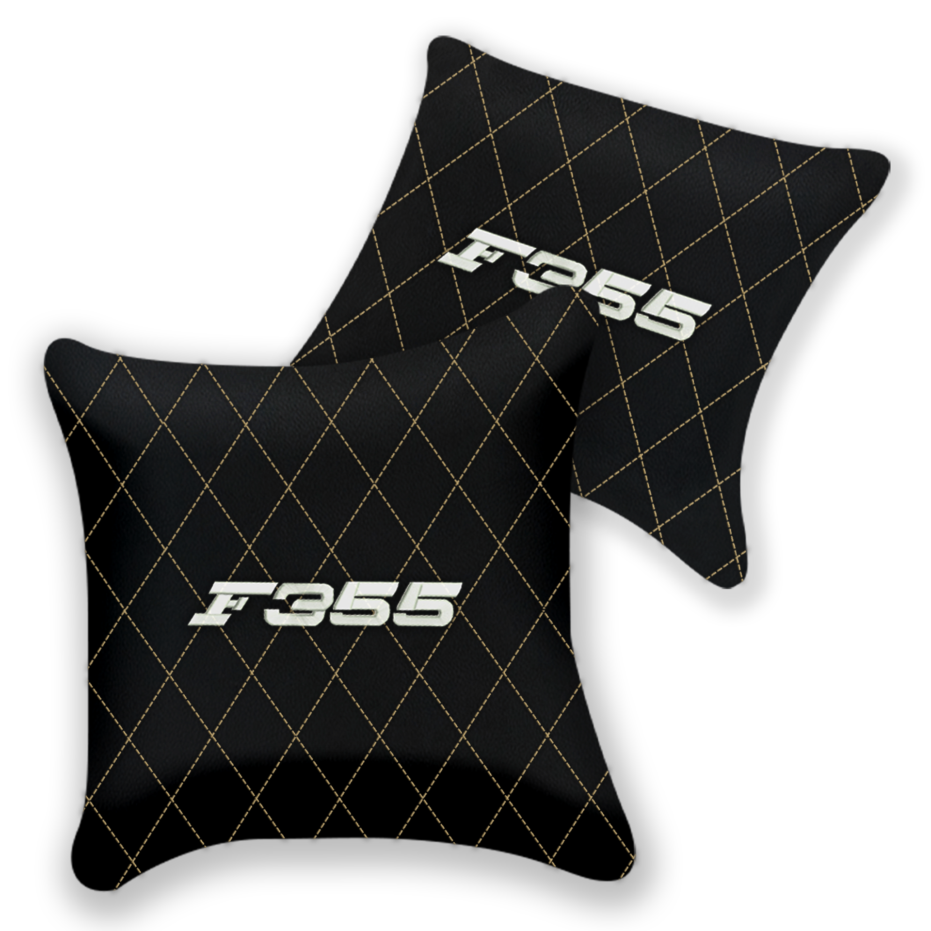 Customizable Black Leather Pillows for Ferrari 488 Spider 2016-2022