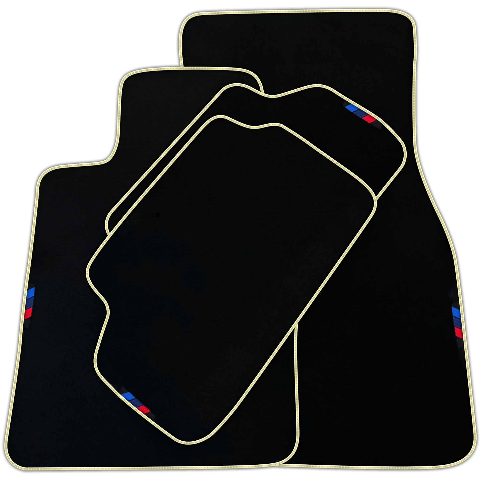 Black Floor Mats For BMW 3 Series F34 GT 2013-2020 | Yellow Trim | Various Trim Colors