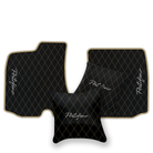 Custom Black Leather Floor Mats for Ferrari 812 Superfast (2018-2023)