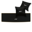 Luxury Black Leather Floor Mats for Ferrari Roma (2021-2024)