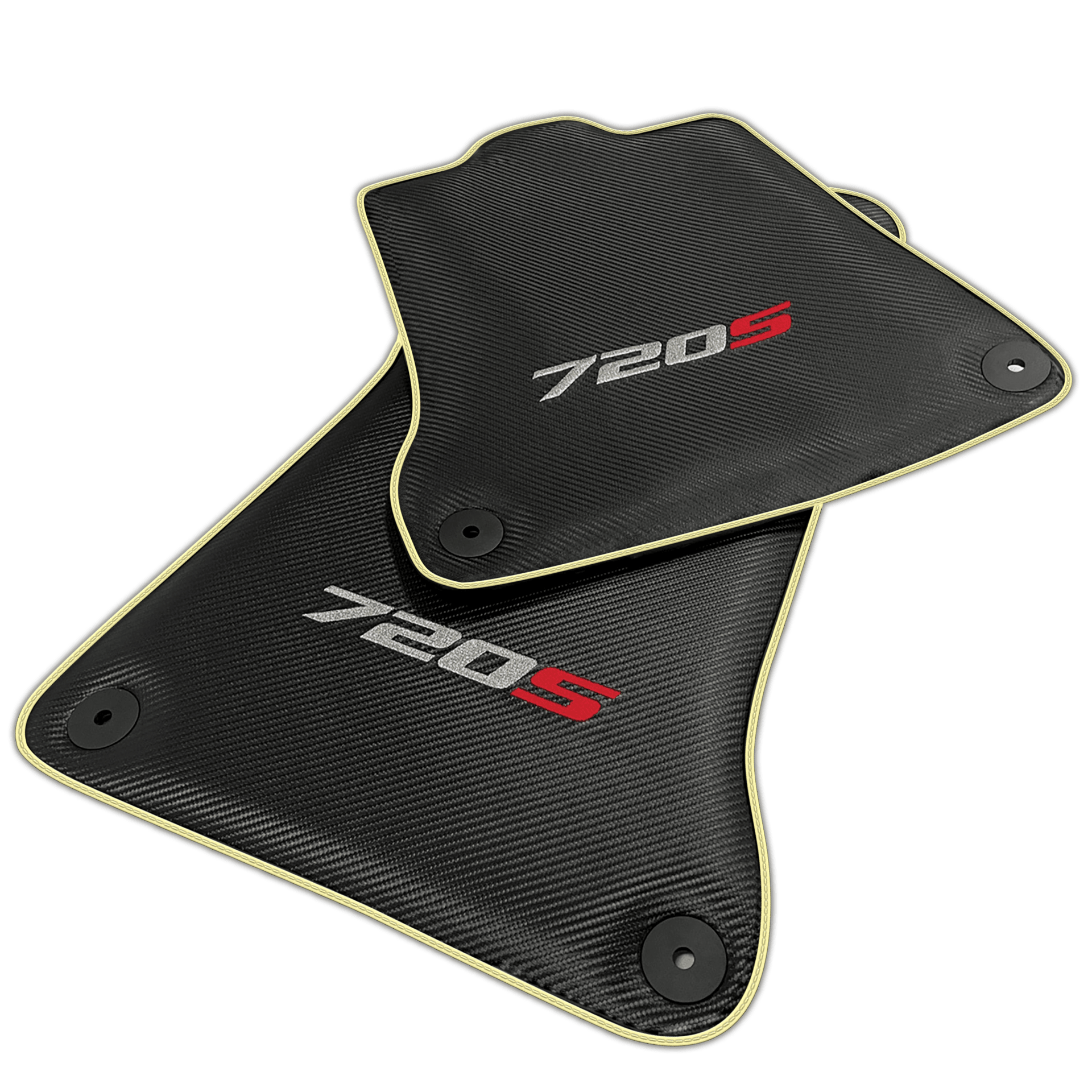 Carbon Fiber Black Floor Mats for McLaren 720S | Various Trim Colors