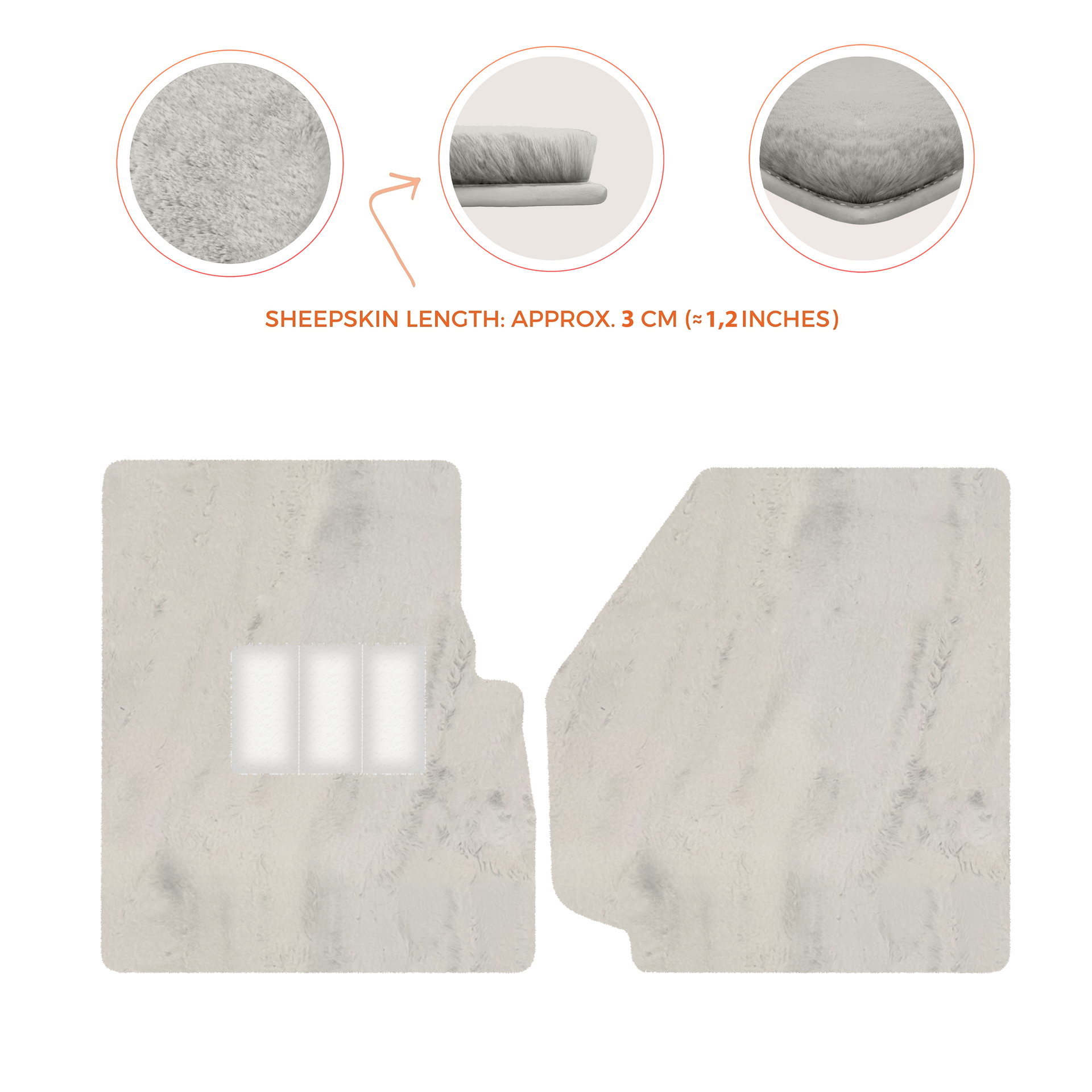 Premium Sheepskin Floor Mats for Land Rover Discovery (2004-2009)