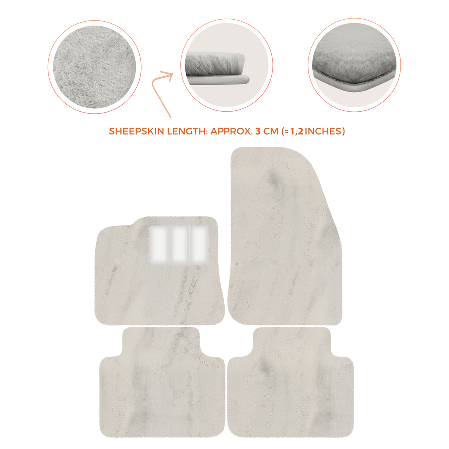 Premium Sheepskin Floor Mats for Porsche 987 Boxster (2005-2012)