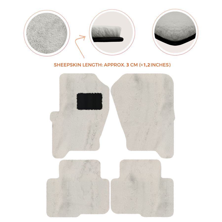 Premium Sheepskin Floor Mats for Land Rover Freelander (2007-2012)
