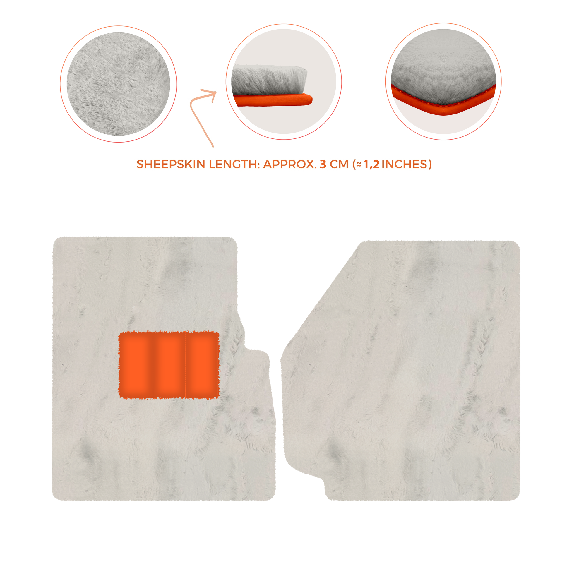 Premium Sheepskin Floor Mats for Land Rover Discovery (2004-2009)