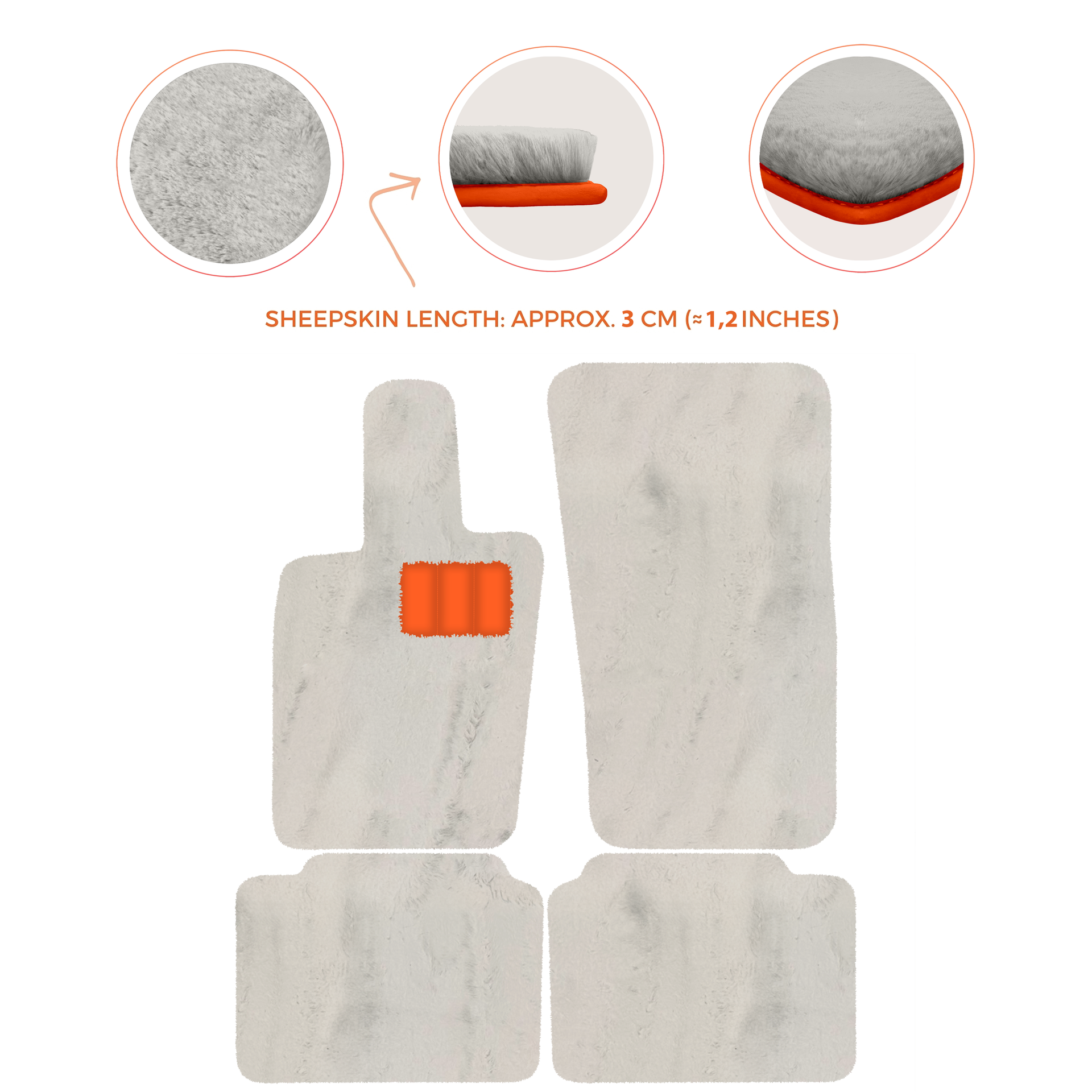 Luxury Sheepskin Floor Mats for Porsche Panamera (2017-2023)