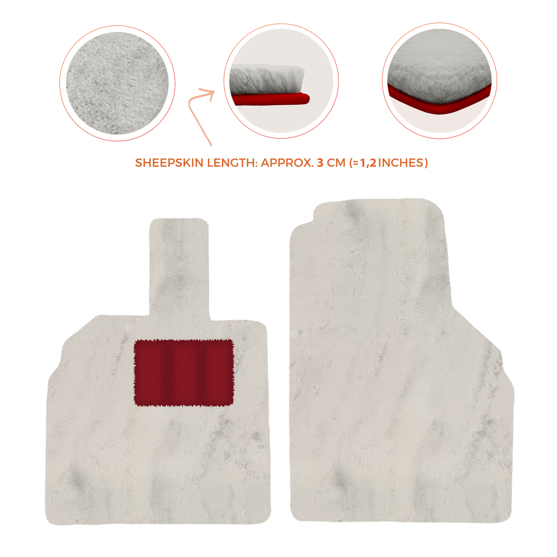 Premium Sheepskin Floor Mats for Lamborghini Aventador (2012-2022)