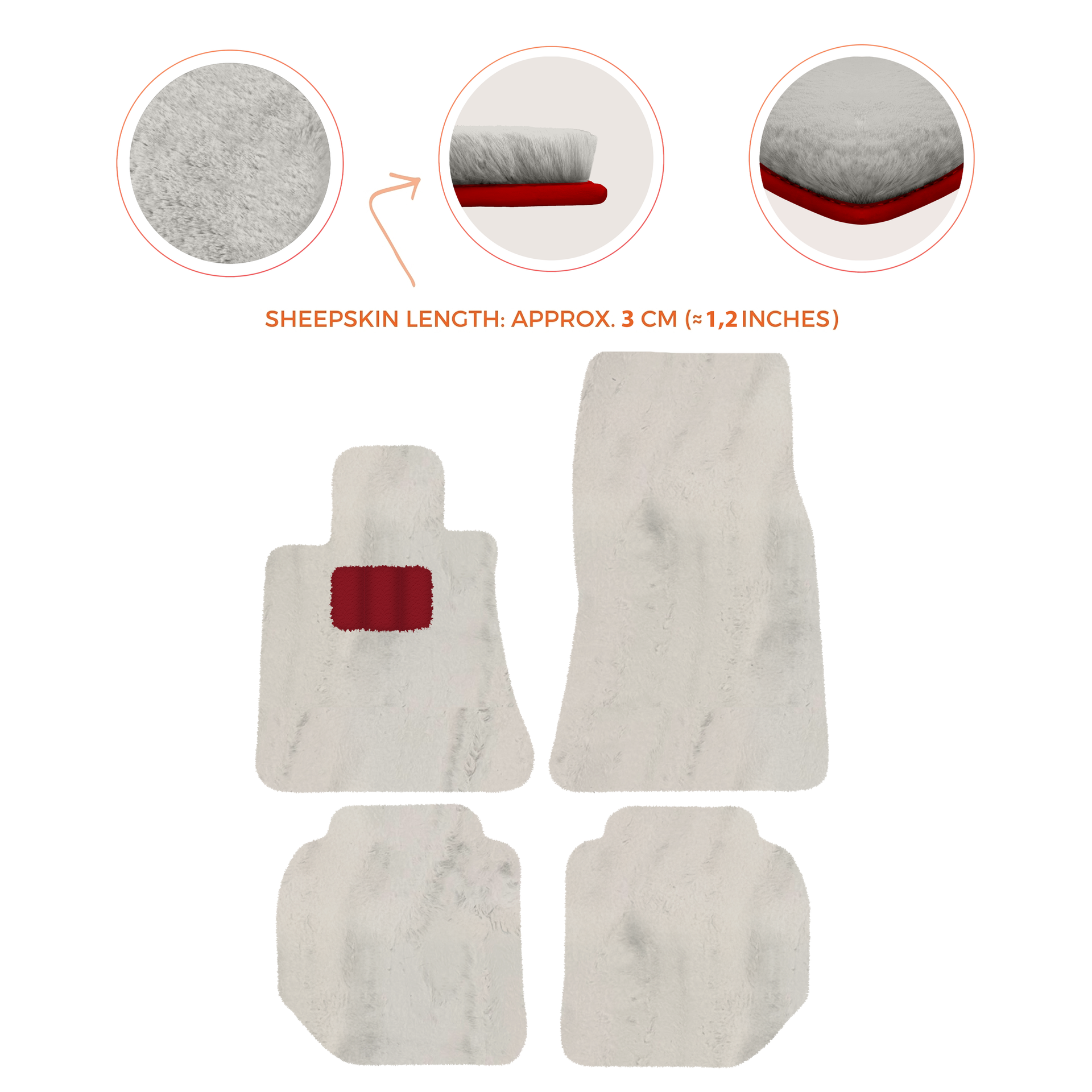 Premium Sheepskin Floor Mats for Bentley Continental GTC (2011-2018)