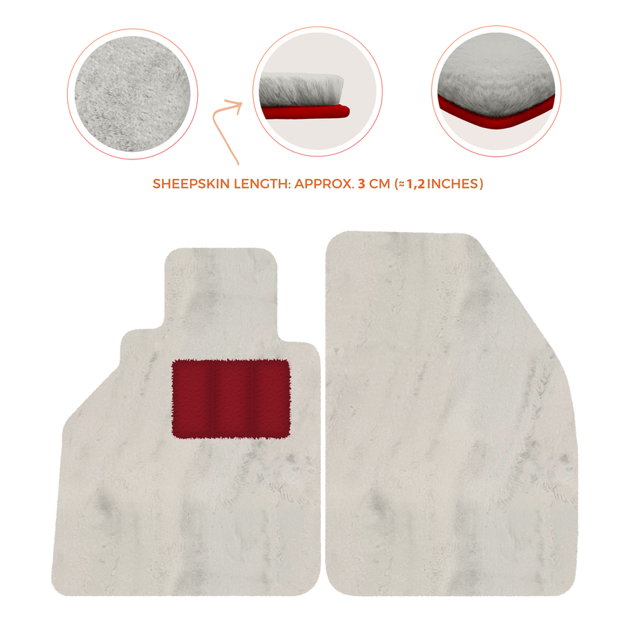 Premium Sheepskin Floor Mats for Porsche 986 Boxster (1996-2004)