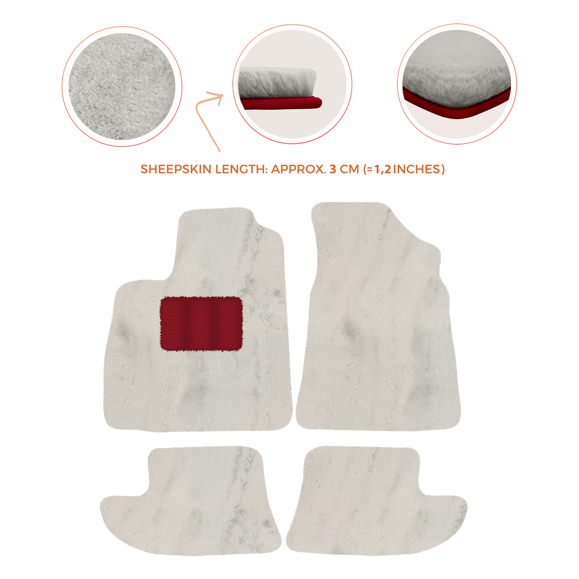 Premium Sheepskin Floor Mats for Bentley Continental GTC (2006–2011)