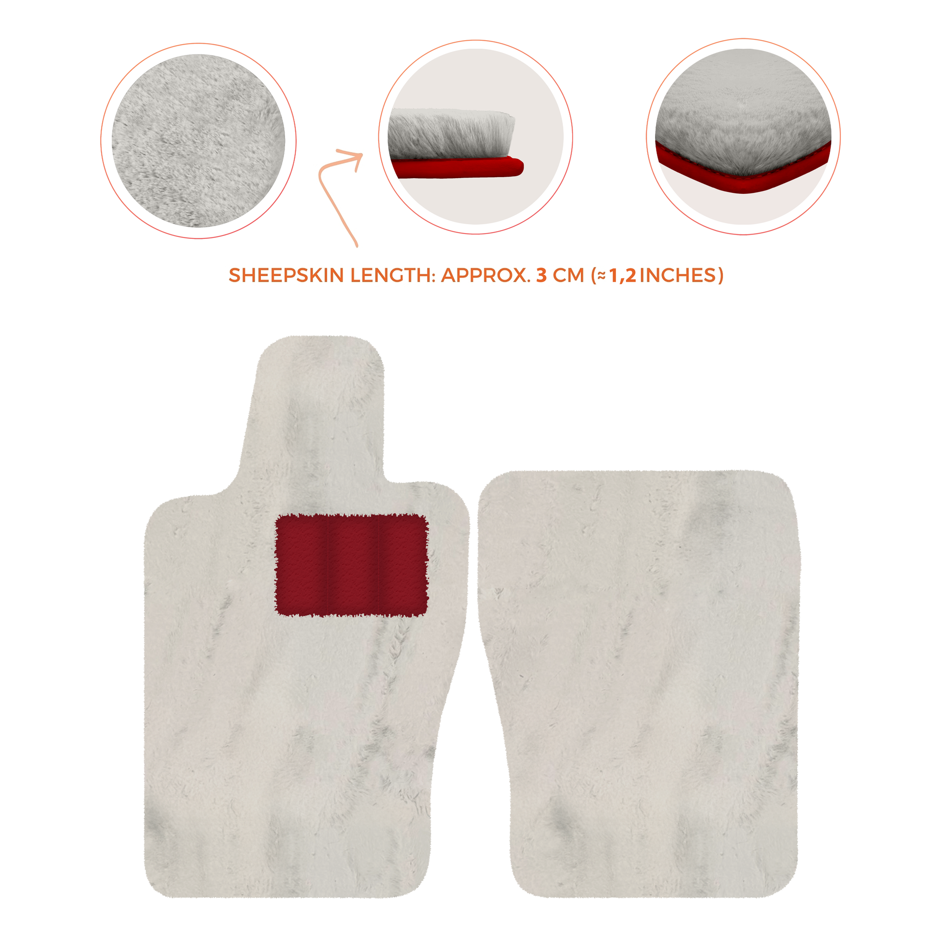 Premium Sheepskin Floor Mats for Aston Martin V8 Vantage (2019-2025)