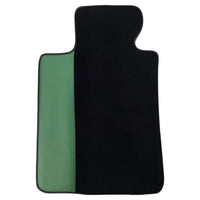 Black Floor Mats for BMW G61 (2023-2026) Touring | Green Leather Borders