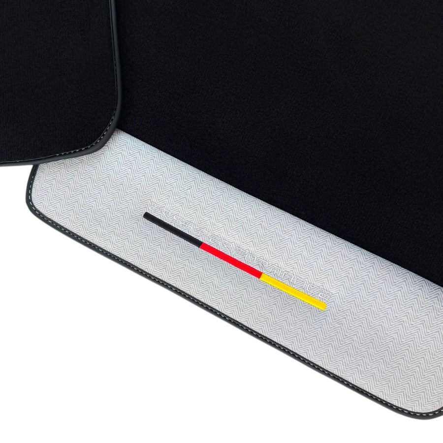 Black Floor Mats for BMW Gran Tourer F46 (2015-2022) 7 Seats with Gray Leather