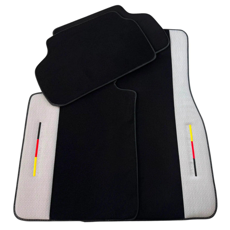 Black Floor Mats for BMW Gran Tourer F46 (2015-2022) 7 Seats with Gray Leather
