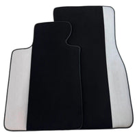 Black Floor Mats for BMW M3 G81 Touring (2022-2026) with Gray Leather Borders