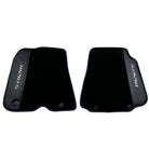 Black Floor Mats for Ferrari 812 GTS (2019-2023) with Carbon Leather - AutoWin