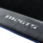 Black Floor Mats for Ferrari 812 GTS (2019-2023) with Carbon Leather - AutoWin