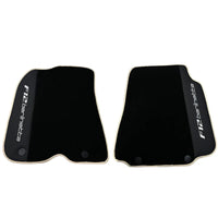 Black Floor Mats for Ferrari F12 Berlinetta (2012-2022) with Leather - AutoWin