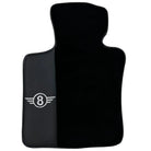 Black Floor Mats for Mini Cabrio F57 Convertible (2016-2023) with Leather - AutoWin
