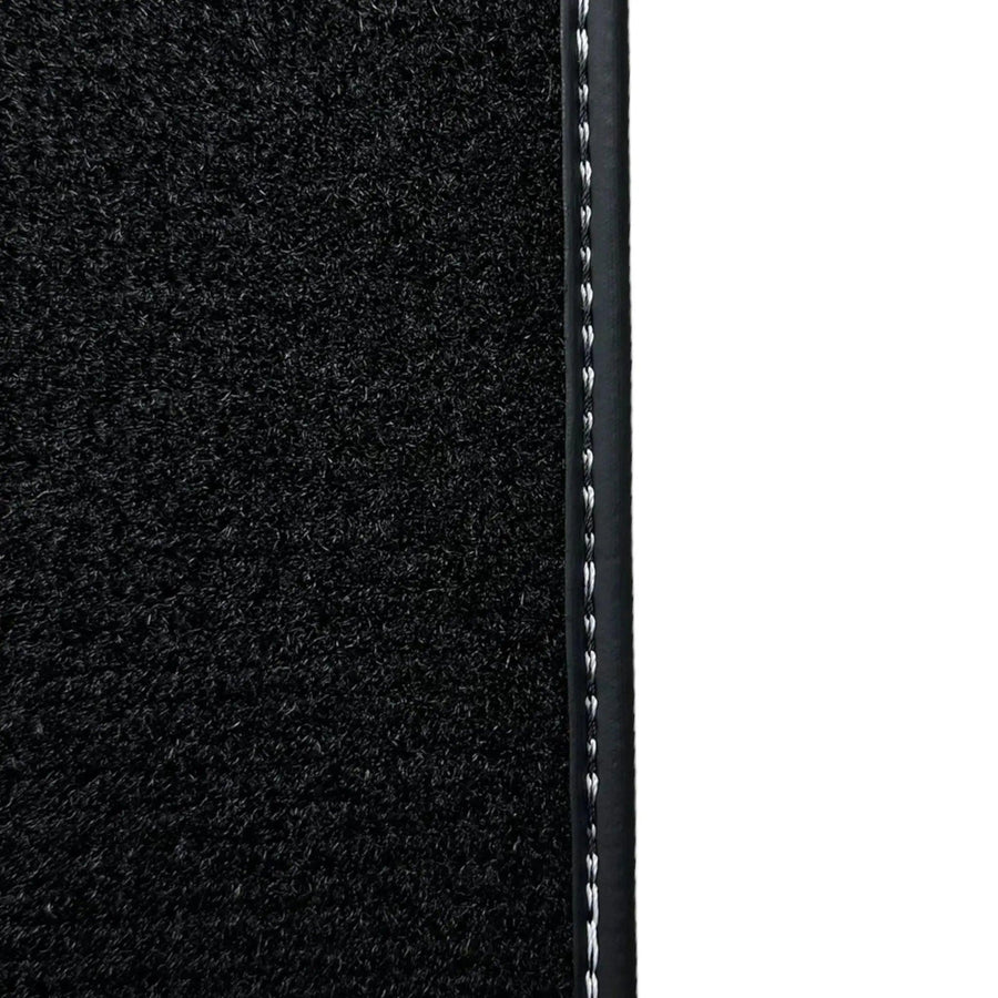 Black Floor Mats for Mini Cabrio F57 Convertible (2016-2023) with Leather - AutoWin