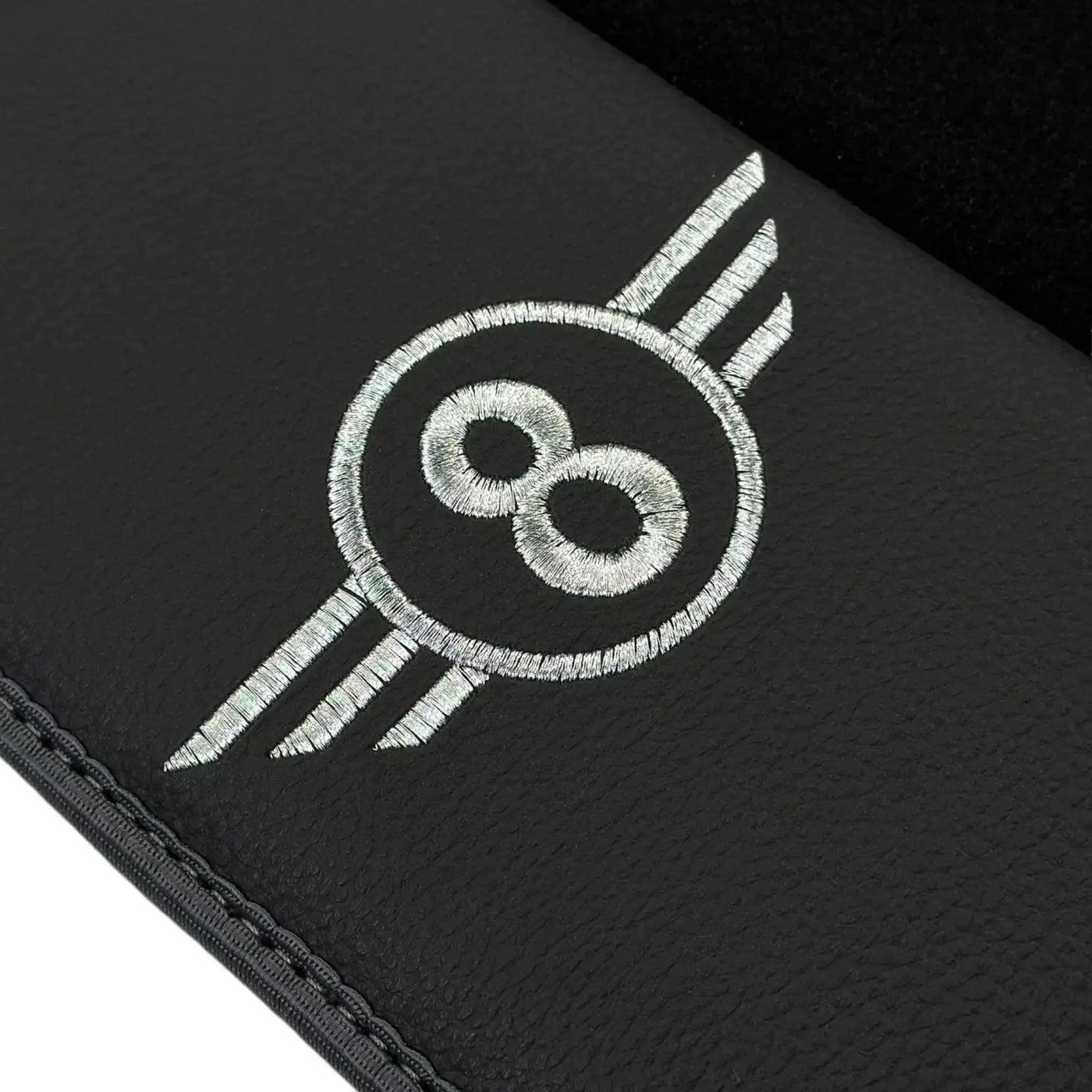 Black Floor Mats for Mini Cabrio R52 Convertible (2004-2009) with Gray Trim - AutoWin