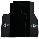 Black Floor Mats for Mini Clubman F54 (2019-2023) with Leather - AutoWin