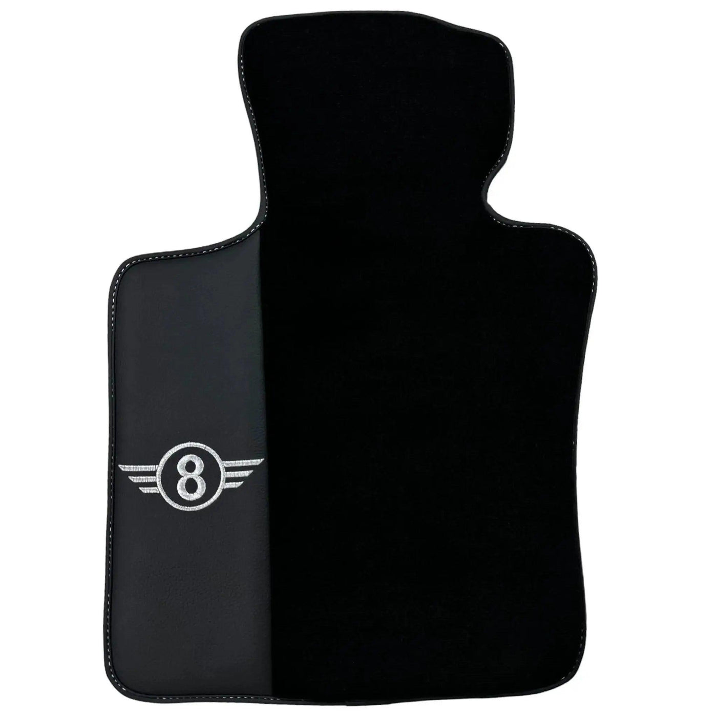 Black Floor Mats for Mini Countryman F60 (2017-2023) with Leather - AutoWin