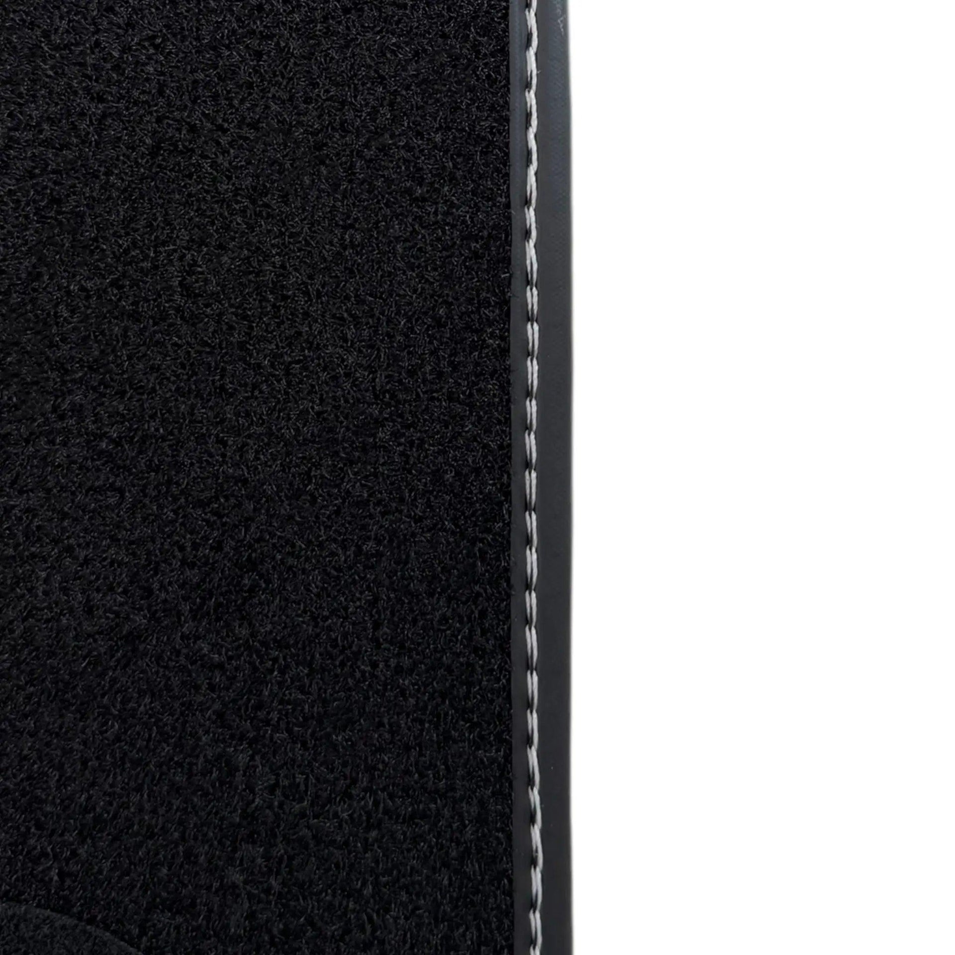 Black Floor Mats for Rolls Royce Phantom Drophead Coupe 2007-2016 with Gray Leather Borders