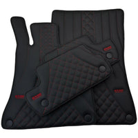 Black Leather Floor Mats For Mercedes Benz CL-Class C215 Coupe (1999-2006) | ER56 Design - AutoWin