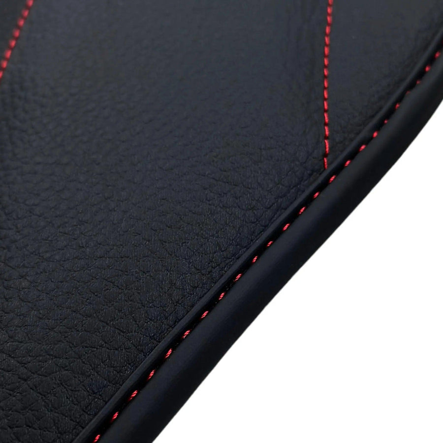 Black Leather Floor Mats For Mercedes Benz CLA-Class C118 Coupe (2019-2023) | ER56 Design - AutoWin