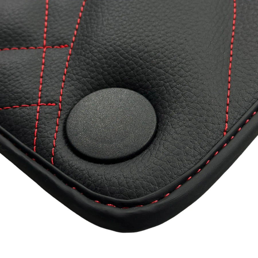 Black Leather Floor Mats For Mercedes Benz CLA-Class C118 Coupe (2020-2023) Hybrid | ER56 Design - AutoWin