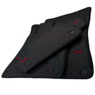 Black Leather Floor Mats For Mercedes Benz CLK-Class C209 Coupe (2002-2009) | ER56 Design - AutoWin