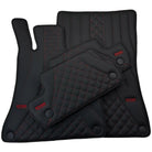 Black Leather Floor Mats For Mercedes Benz E-Class A207 Convertible (2010-2013) | ER56 Design - AutoWin