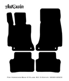 Black Leather Floor Mats For Mercedes Benz E-Class S213 Estate (2020-2023) | ER56 Design - AutoWin