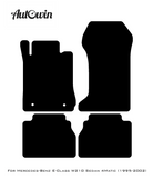 Black Leather Floor Mats For Mercedes Benz E-Class W210 Sedan 4Matic (1995-2002) | ER56 Design - AutoWin