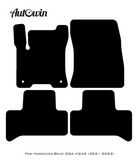Black Leather Floor Mats For Mercedes Benz EQA-Class H243 (2021-2023) | ER56 Design - AutoWin