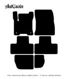 Black Leather Floor Mats For Mercedes Benz EQB-Class X243 (2022-2024) | ER56 Design - AutoWin