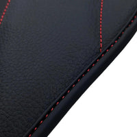 Black Leather Floor Mats For Mercedes Benz GLC-Class C253 Coupe (2020-2023) Hybrid | ER56 Design - AutoWin