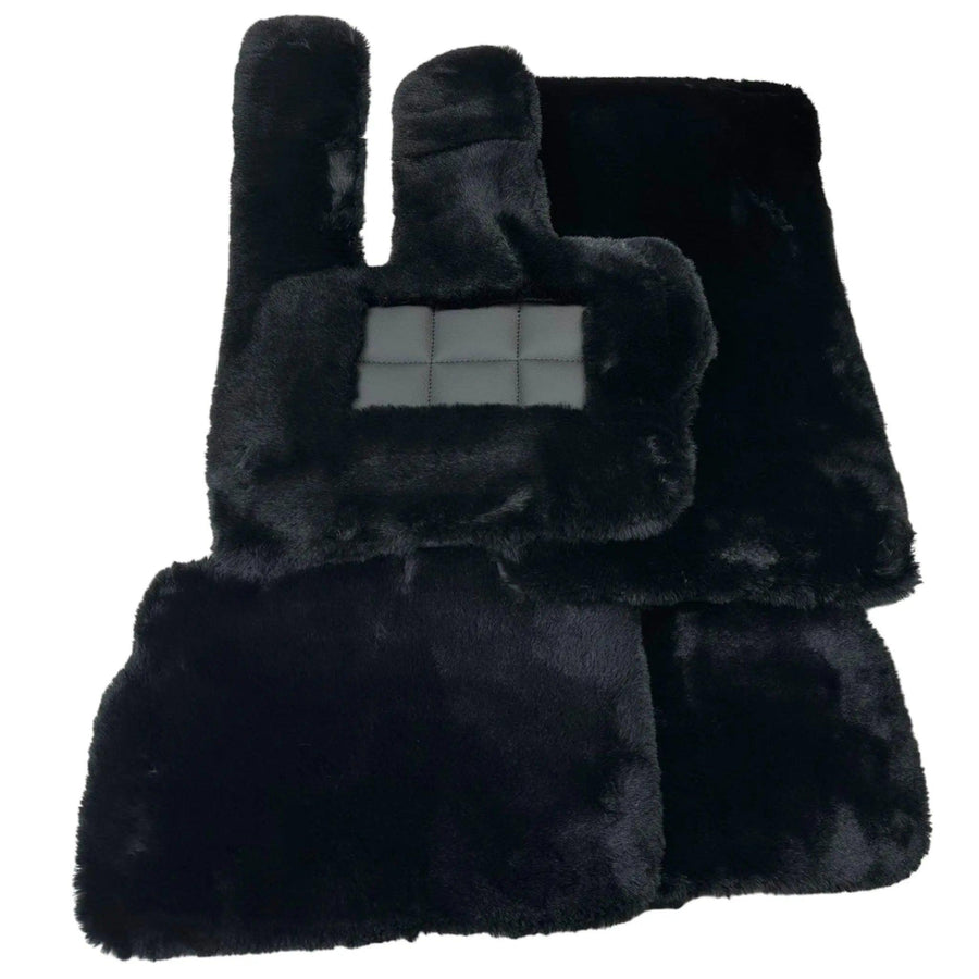 Black Sheepskin Floor Mats For Mercedes Benz A-Class W177 Hatchback AMG (2018-2023) | ER56 Design - AutoWin