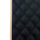 Black Stitched Leather Floor Mats for Maserati GranCabrio Sport (2011-2019) | Beige Trim - AutoWin