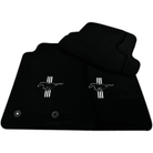 Black Floor Mats For Ford Mustang VI (2015-2023) with Pony | Various Trim Colors