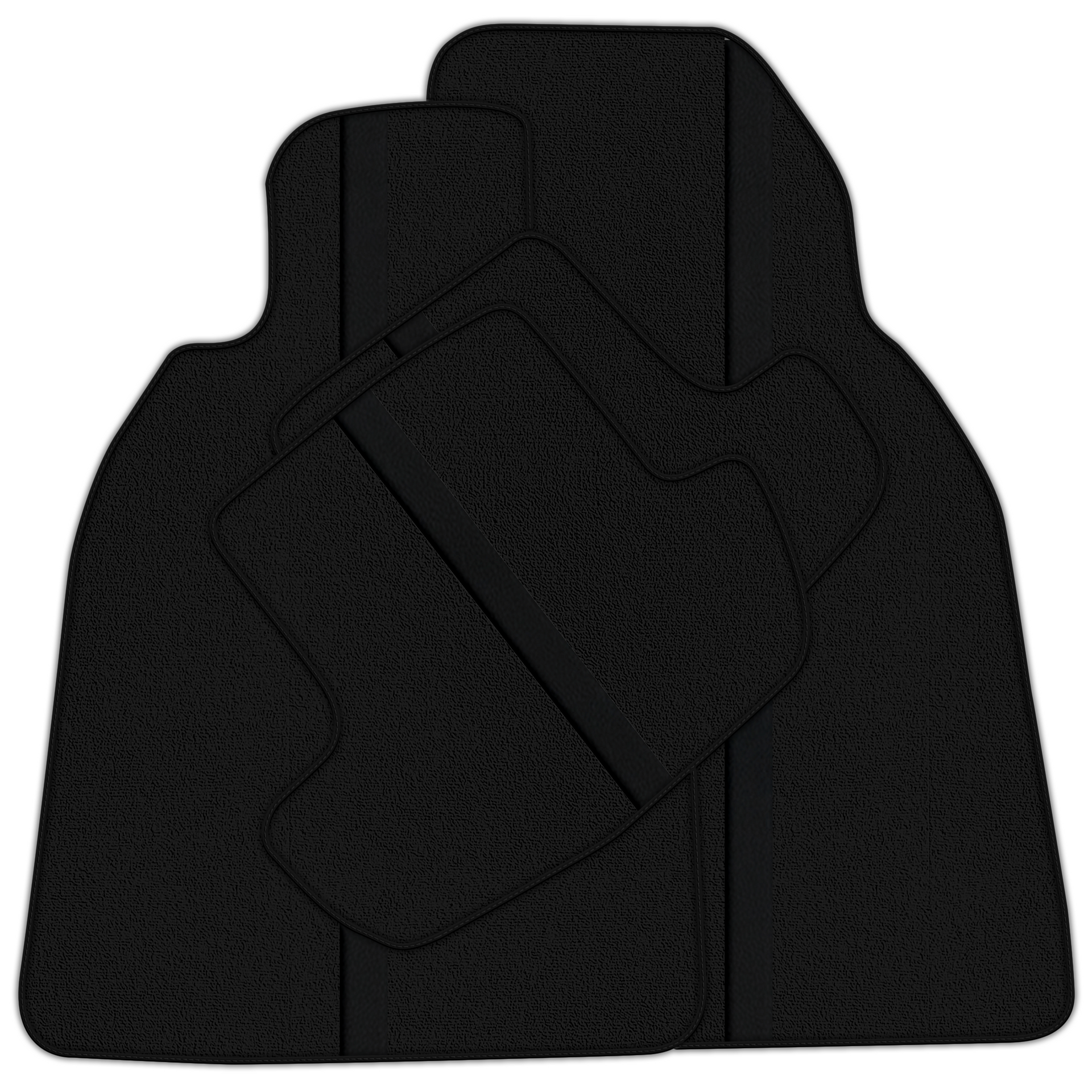 Black Leather-Line Floor Mats for Porsche 911 991 (2012-2019)