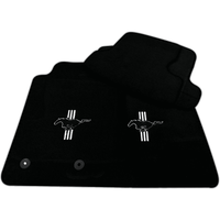 Black Floor Mats for Ford Mustang GT500 Shelby (2015-2021) with Pony | Various Trim Colors